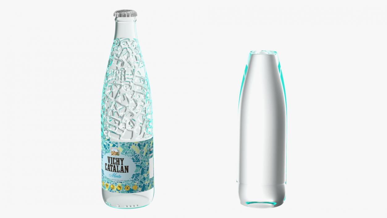 Bottle of Mineral Water Vichy Catalan Mint 3D