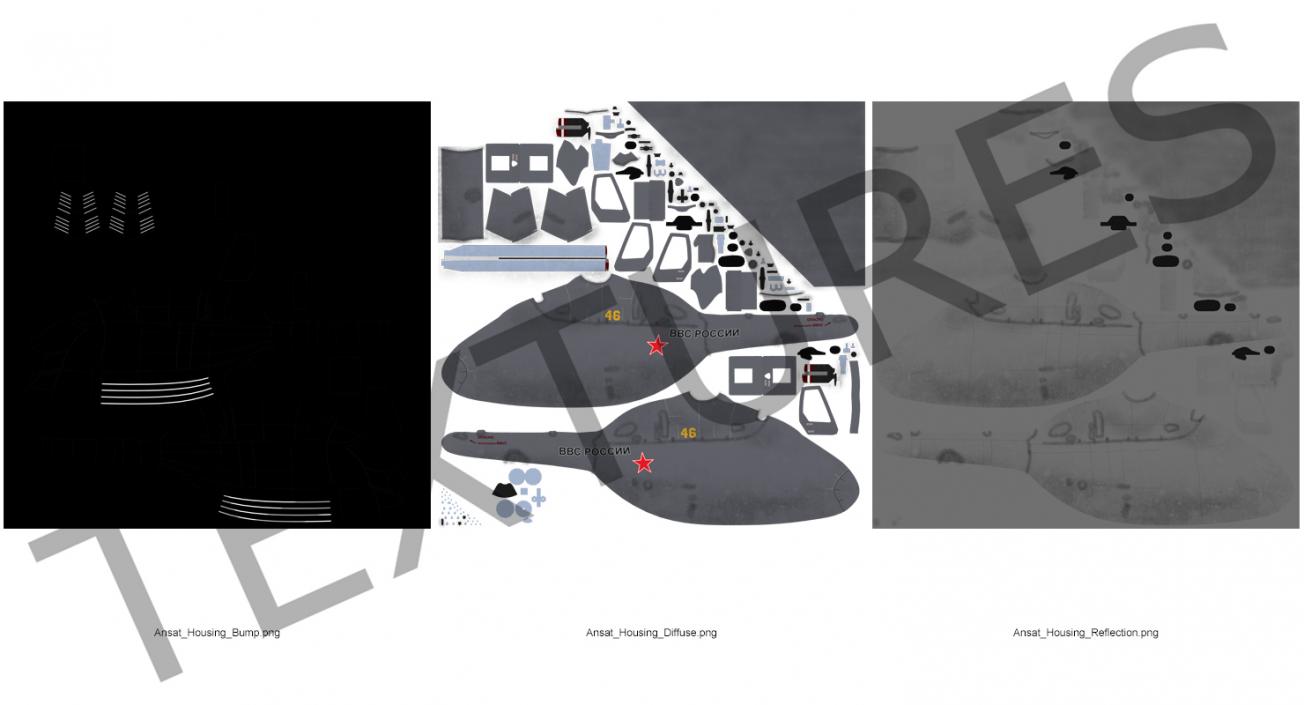 3D model Kazan Ansat Russian Light Military Helicopter