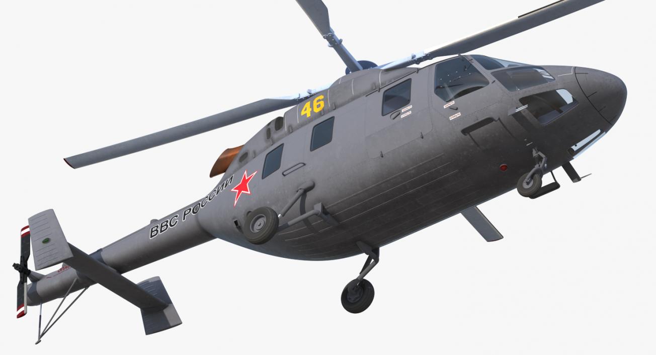 3D model Kazan Ansat Russian Light Military Helicopter