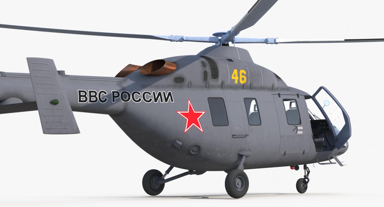 3D model Kazan Ansat Russian Light Military Helicopter