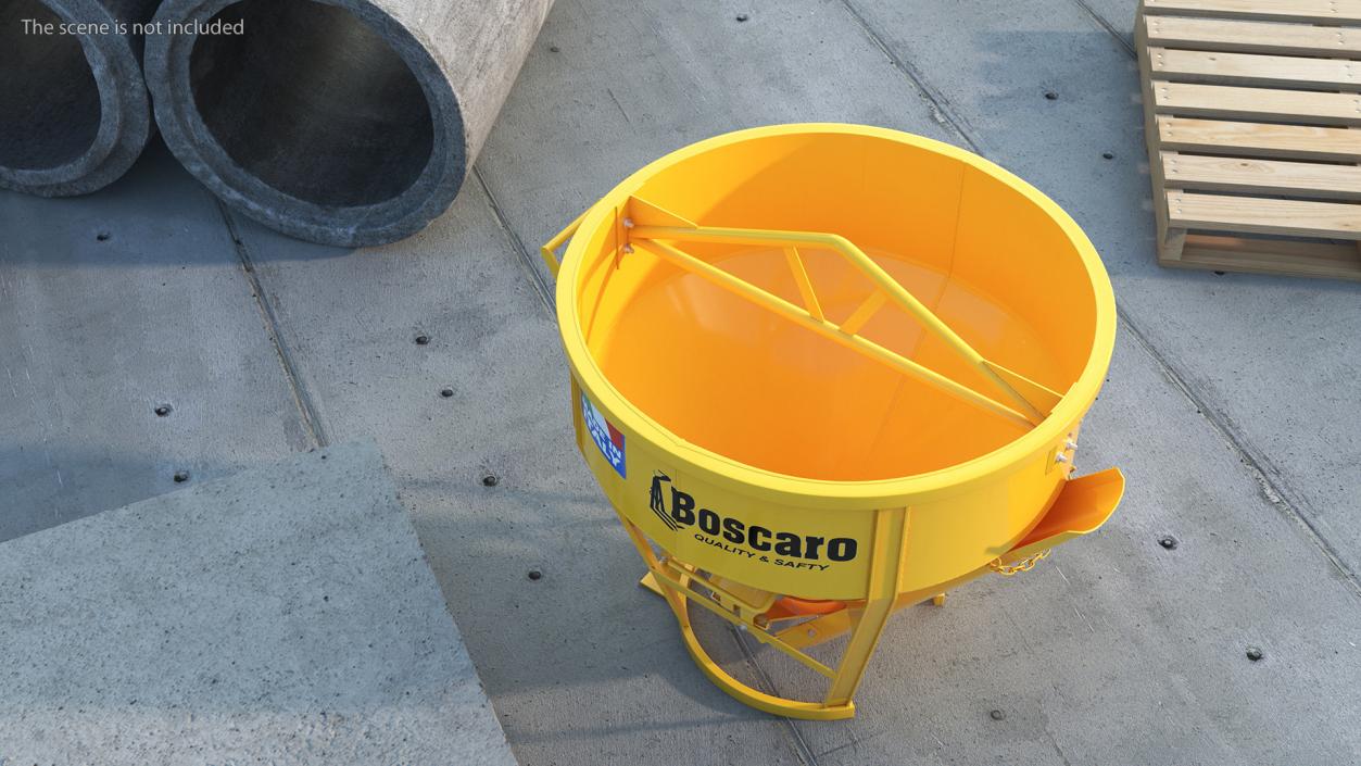 3D Construction Concrete Bucket model