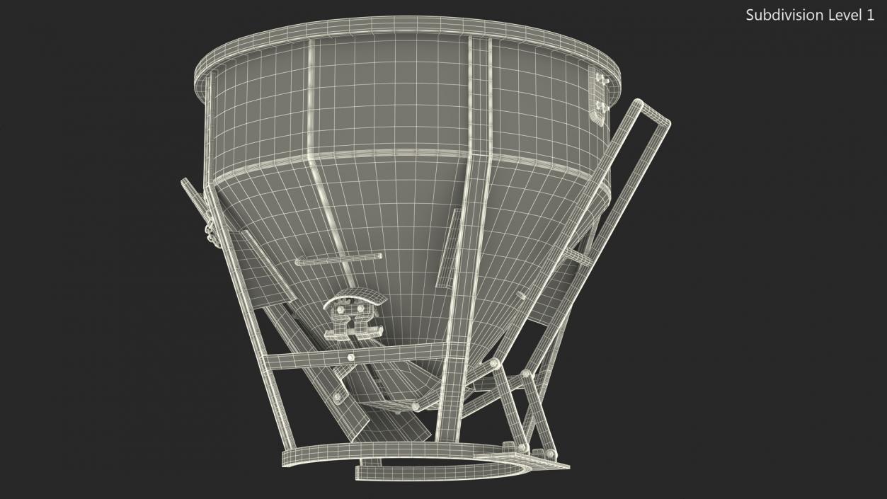 3D Construction Concrete Bucket model