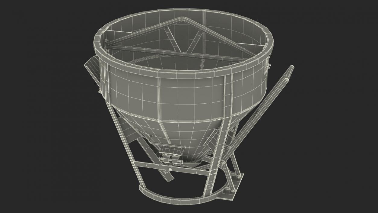 3D Construction Concrete Bucket model