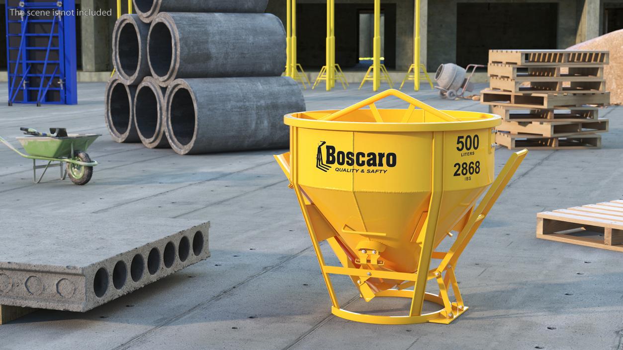 3D Construction Concrete Bucket model