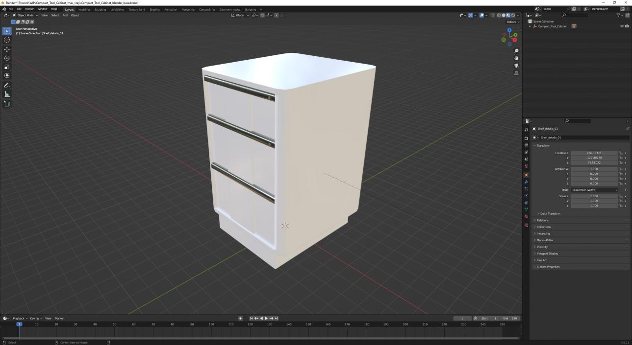 3D model Compact Tool Cabinet