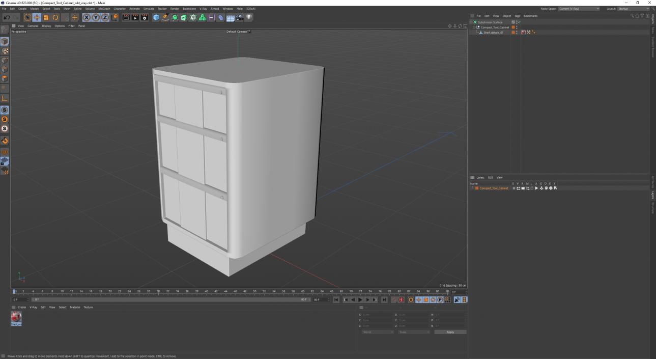 3D model Compact Tool Cabinet