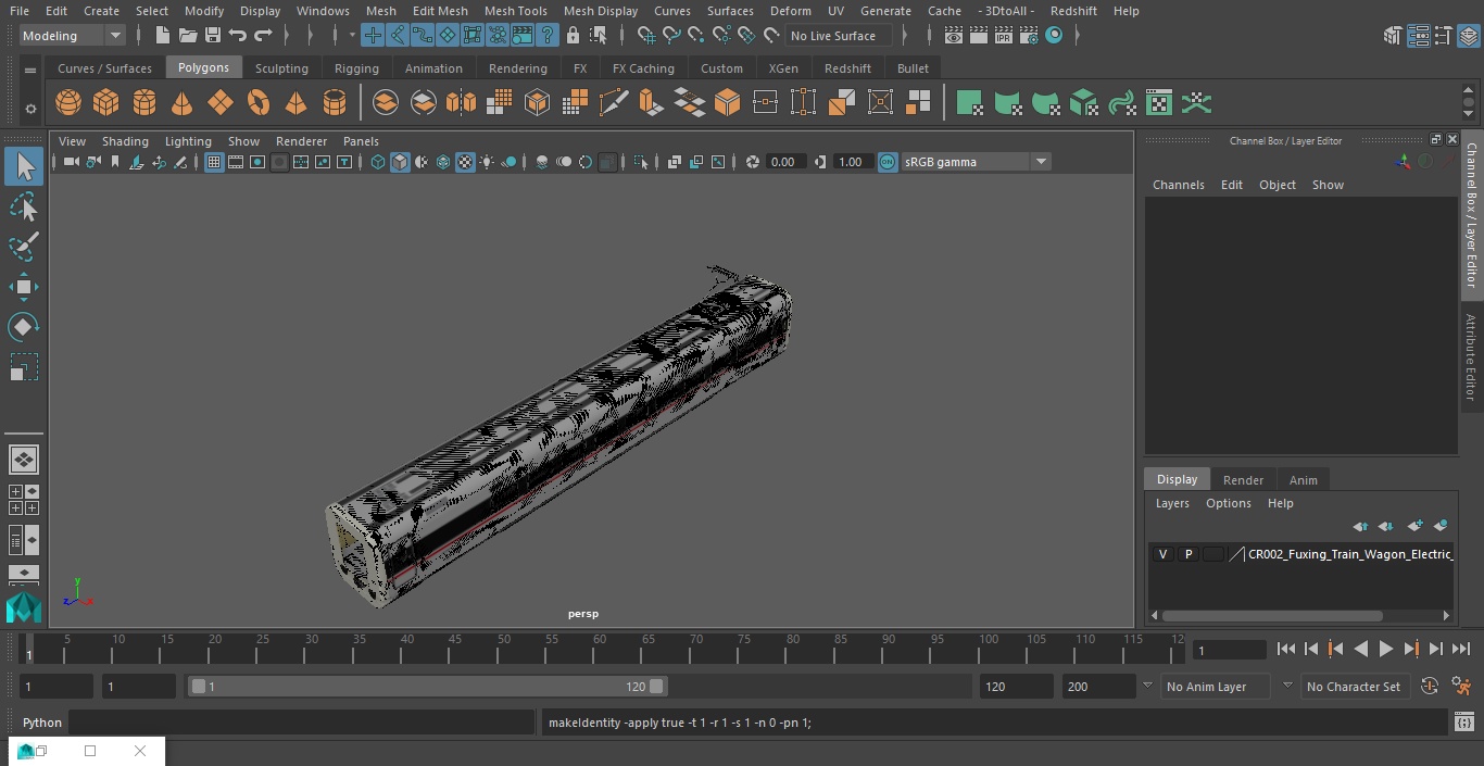 CR400 Fuxing Train Wagon Electric Drive 3D model