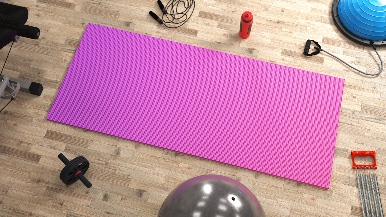 3D Pink and Purple Gradient Yoga Mat model