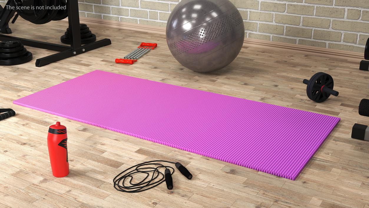 3D Pink and Purple Gradient Yoga Mat model