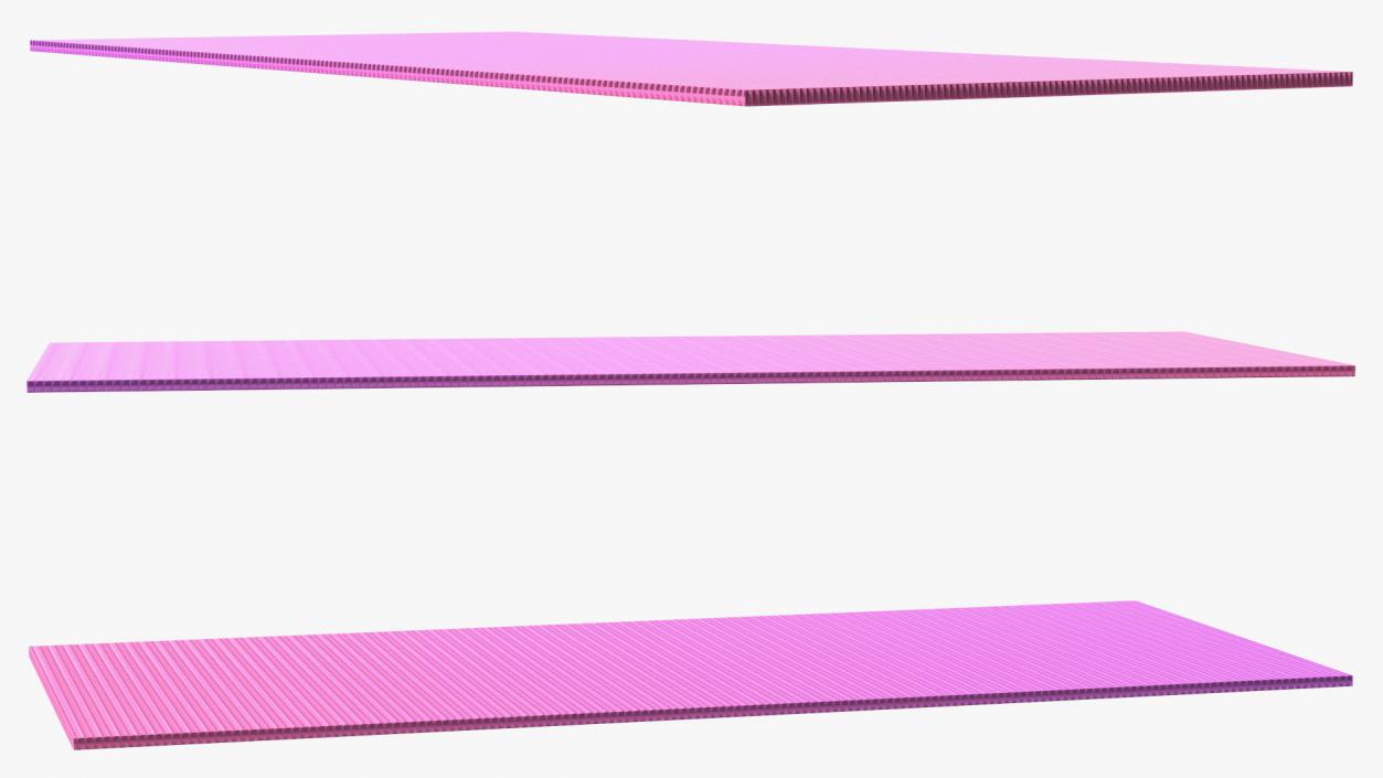 3D Pink and Purple Gradient Yoga Mat model