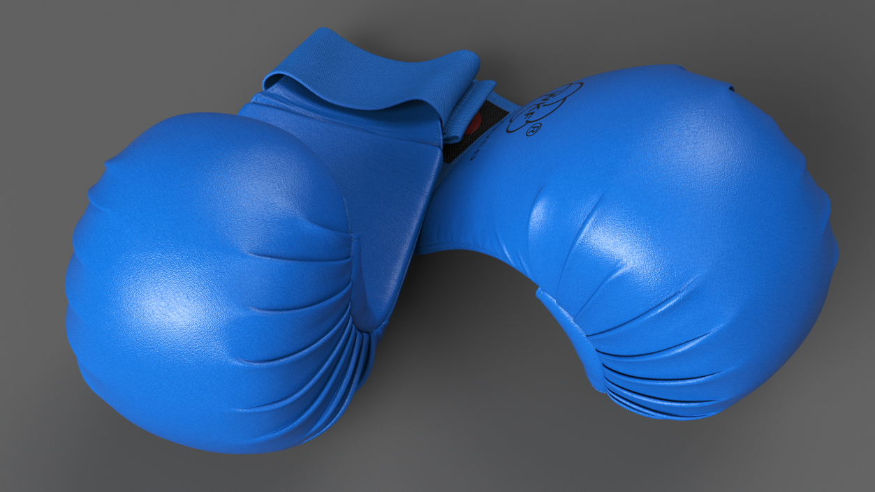 3D model Fighting Gloves WKF Lying Blue