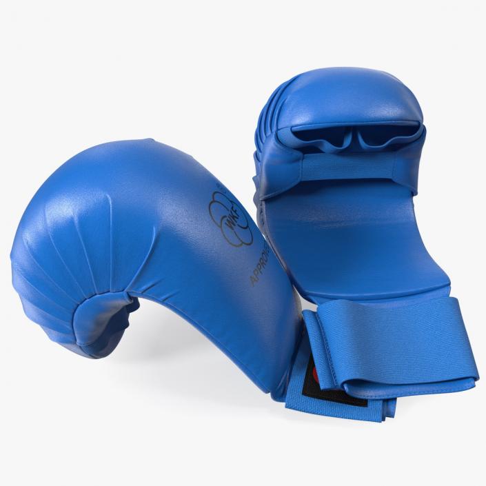 3D model Fighting Gloves WKF Lying Blue