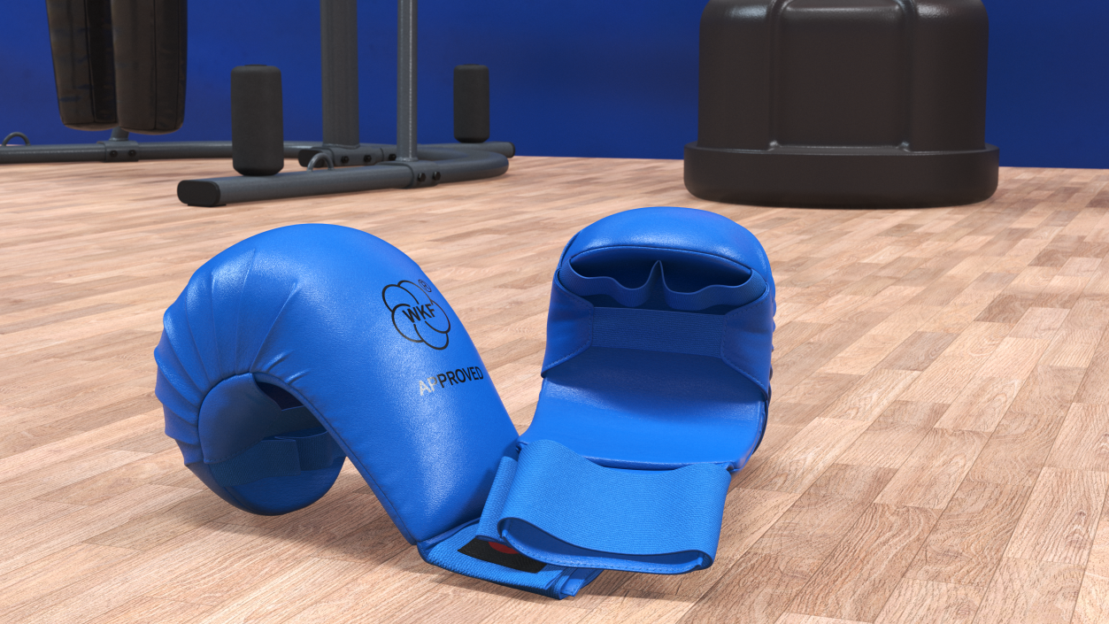 3D model Fighting Gloves WKF Lying Blue