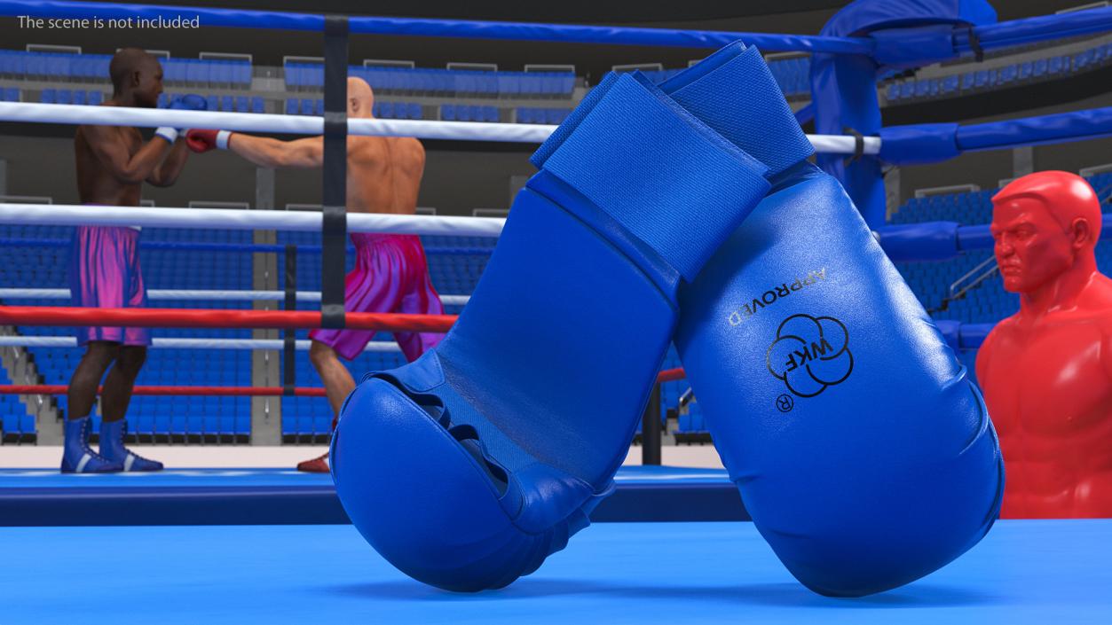 3D model Fighting Gloves WKF Lying Blue