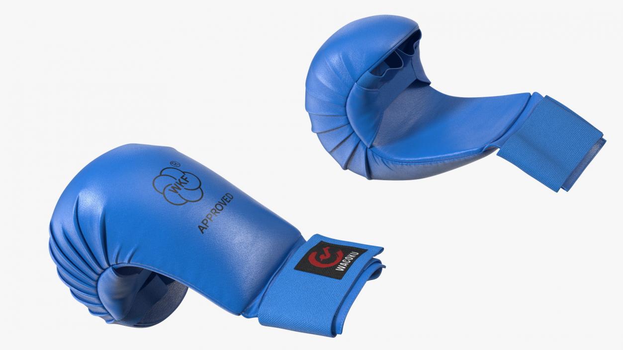 3D model Fighting Gloves WKF Lying Blue