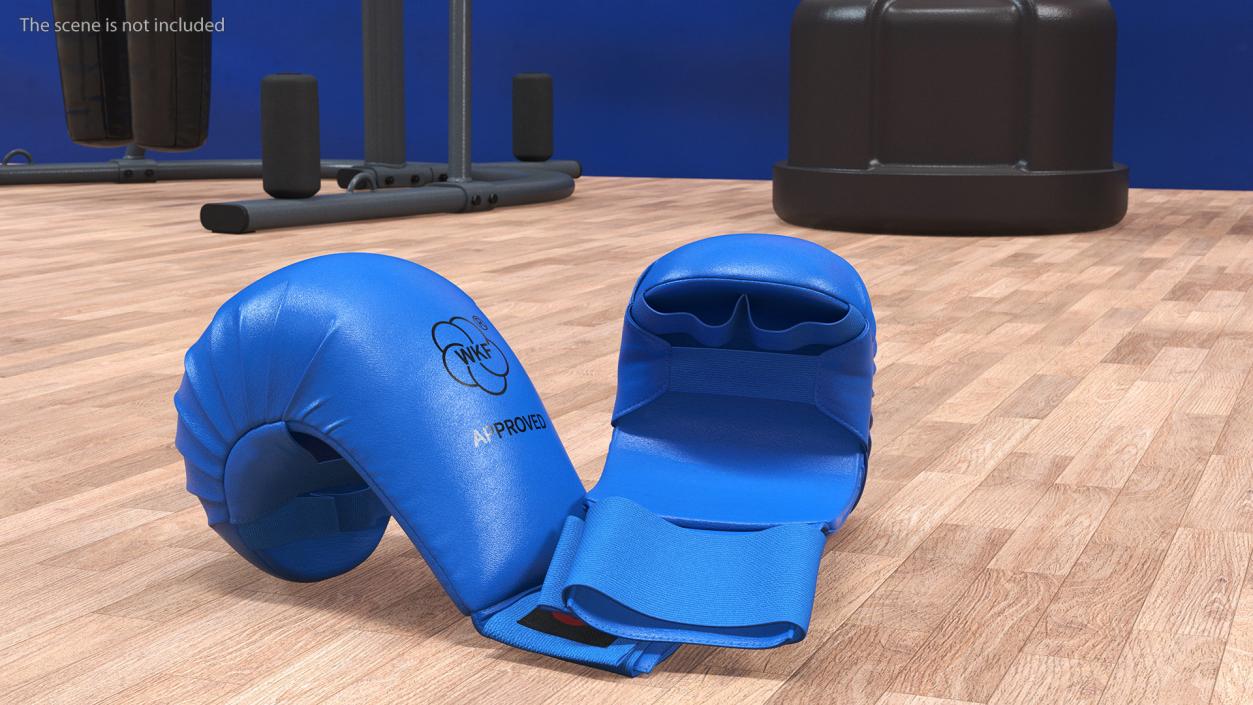 3D model Fighting Gloves WKF Lying Blue