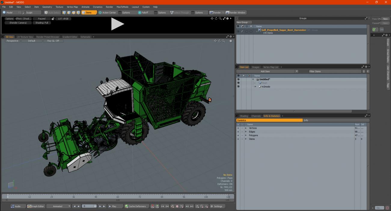 3D model Self Propelled Sugar Beet Harvester