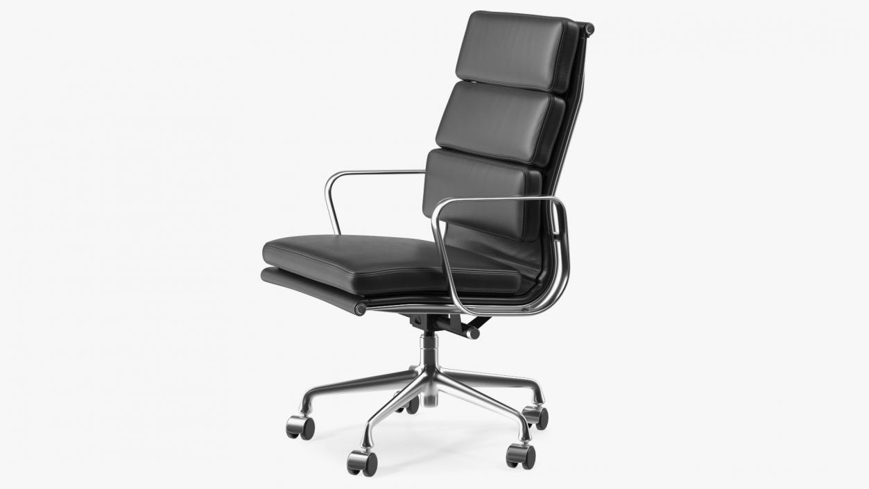 Executive Chair Black Leather 3D model