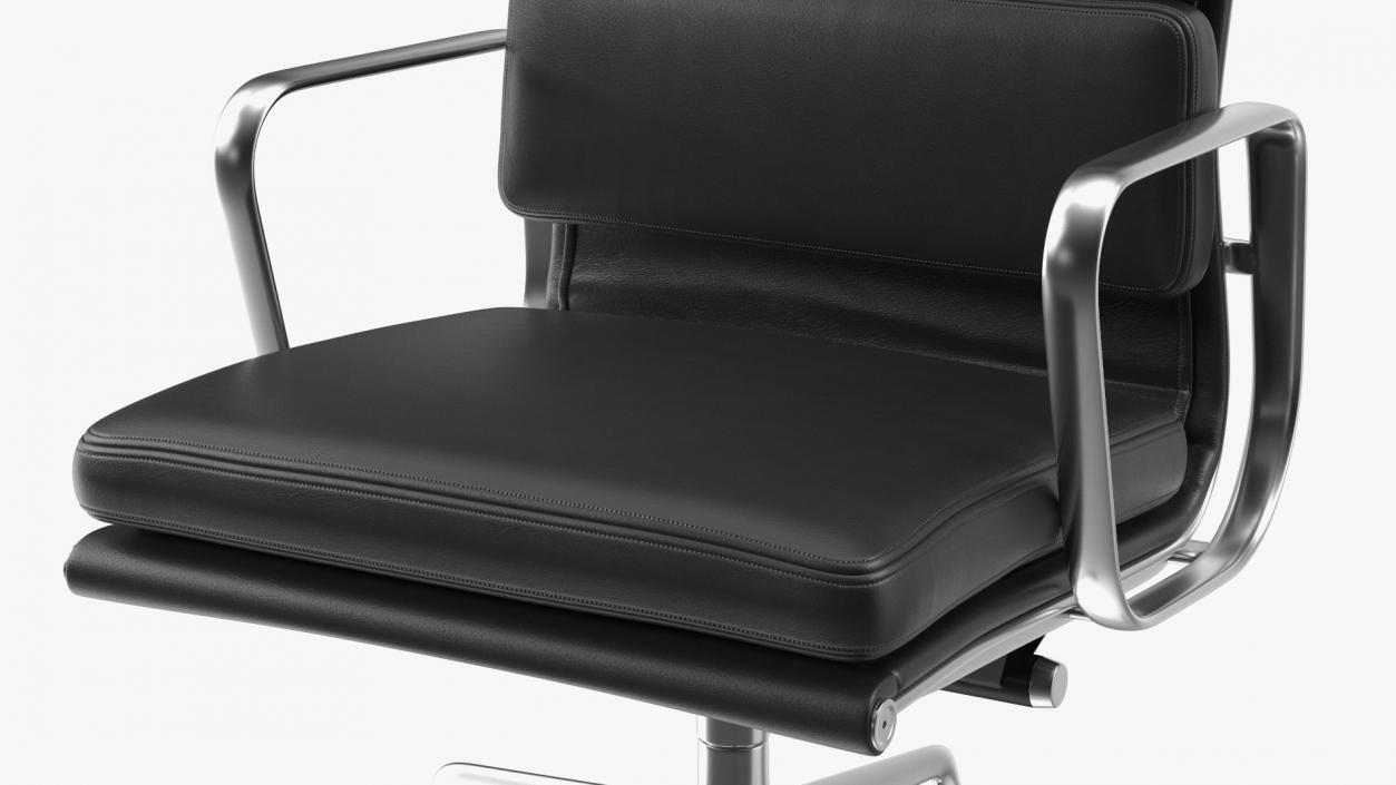 Executive Chair Black Leather 3D model