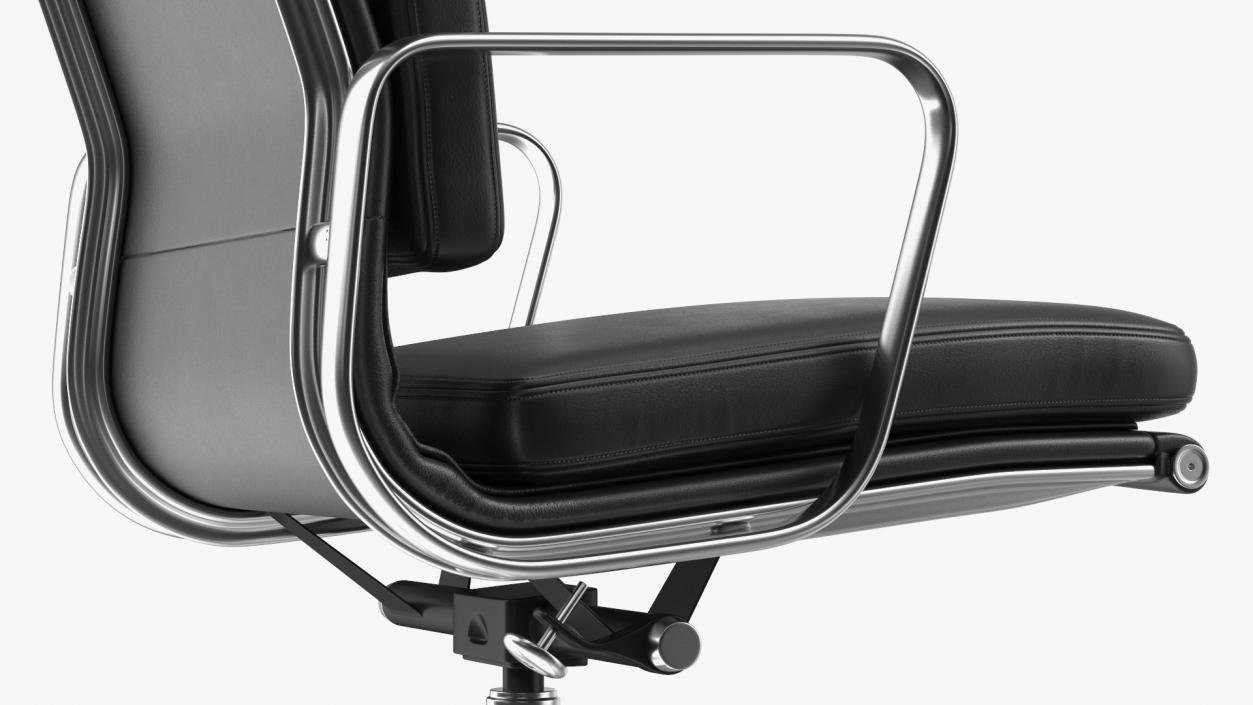 Executive Chair Black Leather 3D model