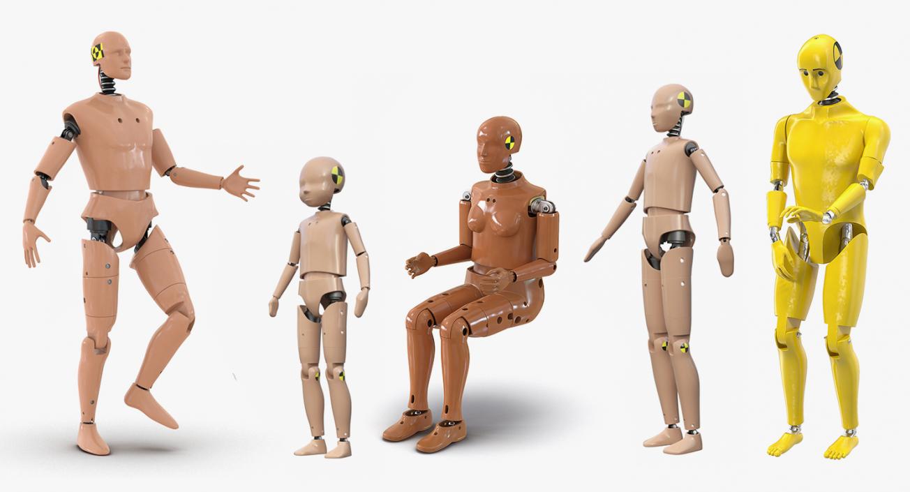 3D Rigged Crash Test Dummies Collection 5 model