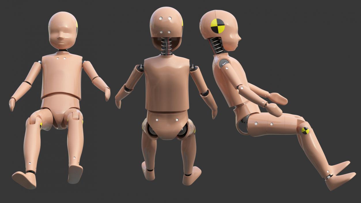 3D Rigged Crash Test Dummies Collection 5 model