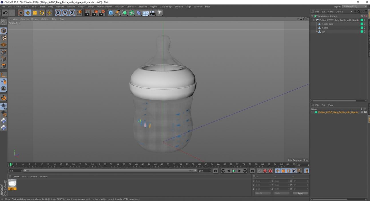 Philips Avent Baby Bottle with Nipple 3D