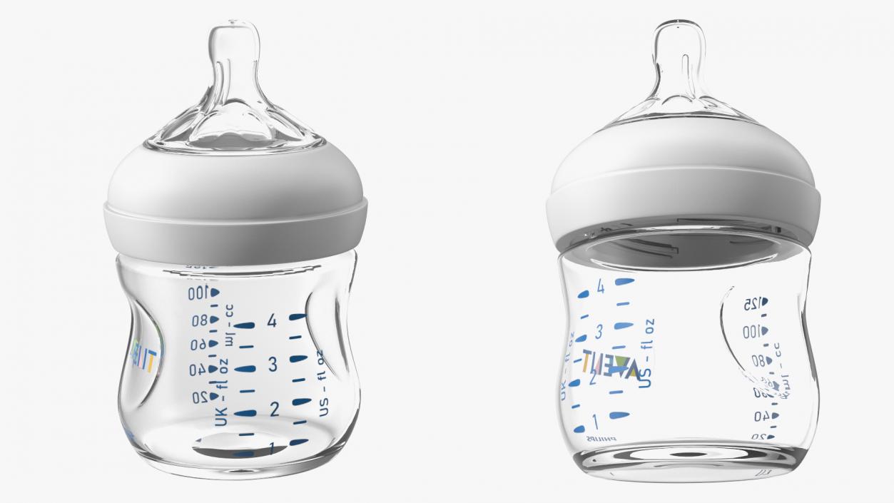 Philips Avent Baby Bottle with Nipple 3D