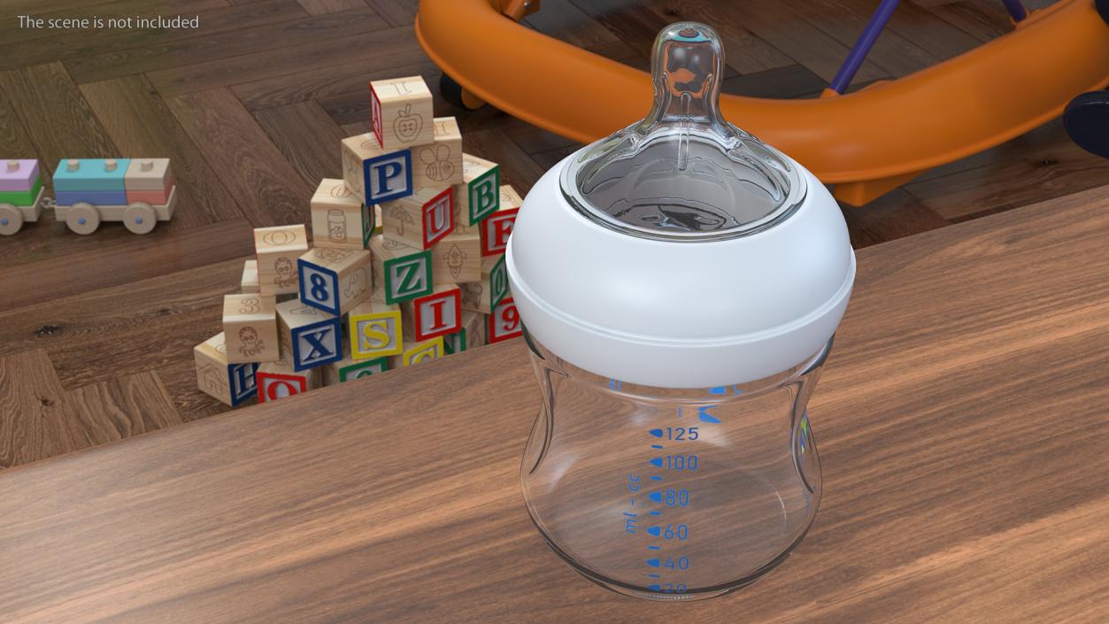 Philips Avent Baby Bottle with Nipple 3D