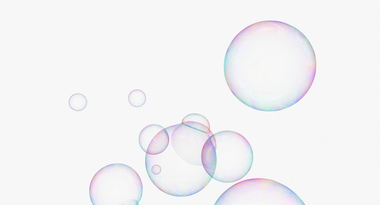 3D Colorful Soap Bubbles