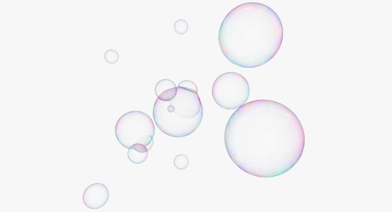 3D Colorful Soap Bubbles