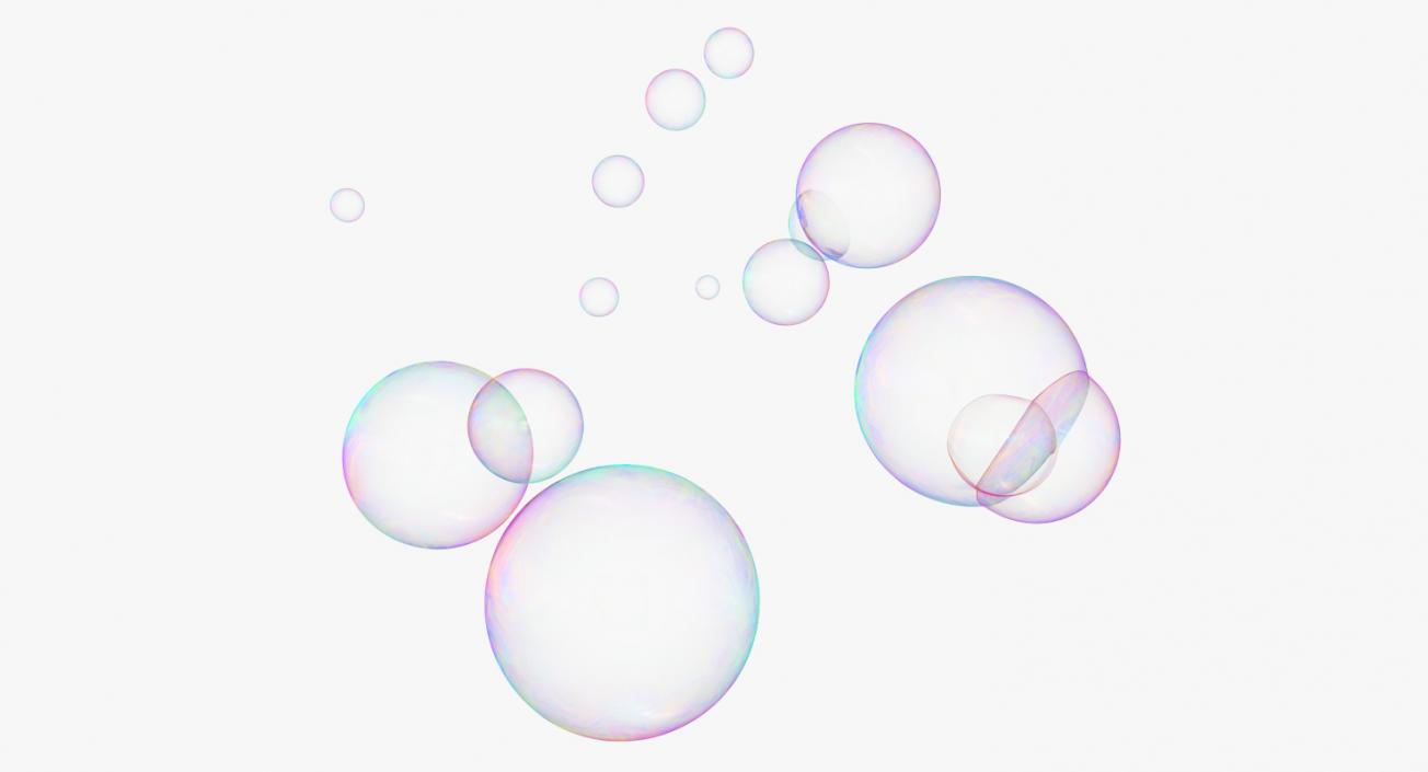 3D Colorful Soap Bubbles