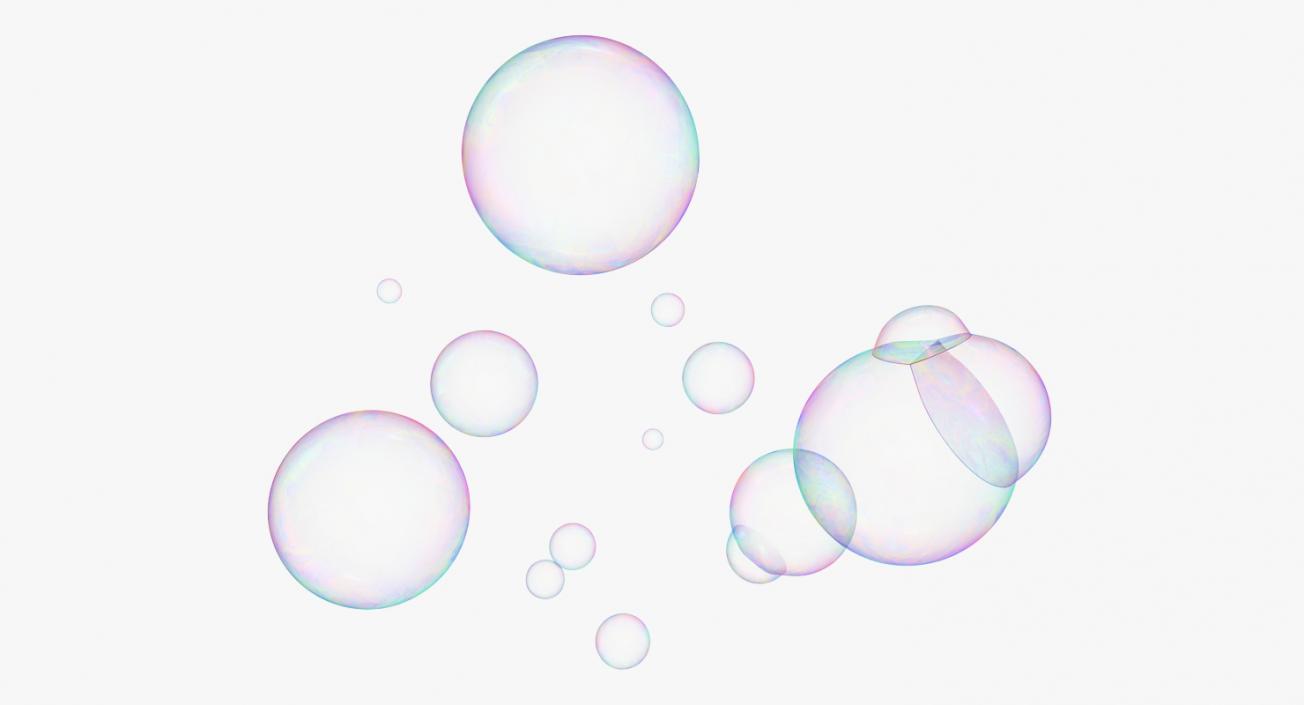 3D Colorful Soap Bubbles