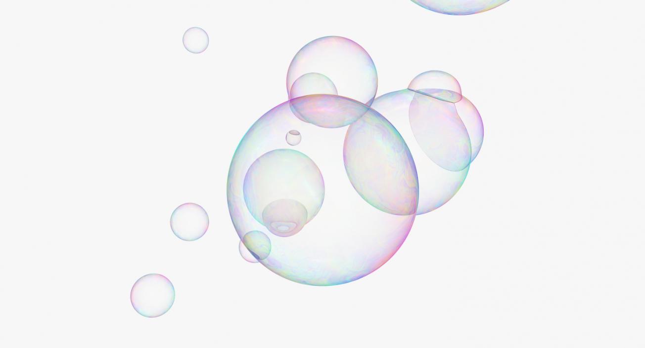 3D Colorful Soap Bubbles