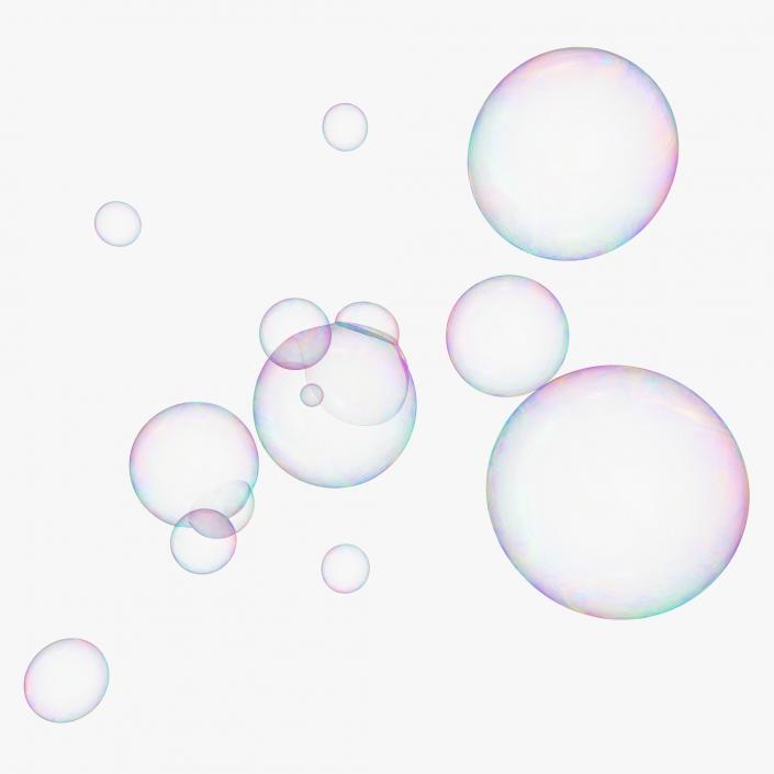 3D Colorful Soap Bubbles