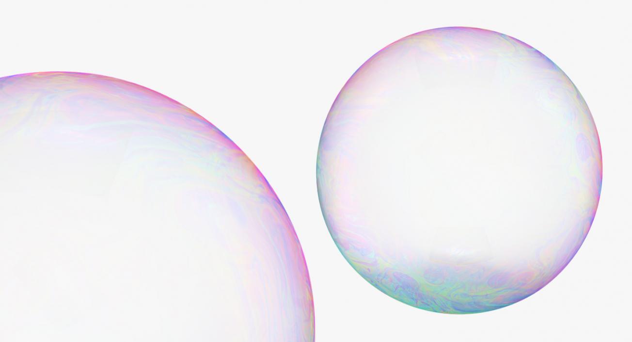 3D Colorful Soap Bubbles