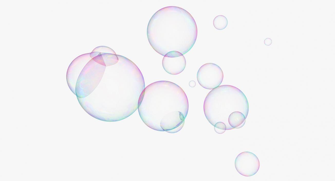 3D Colorful Soap Bubbles