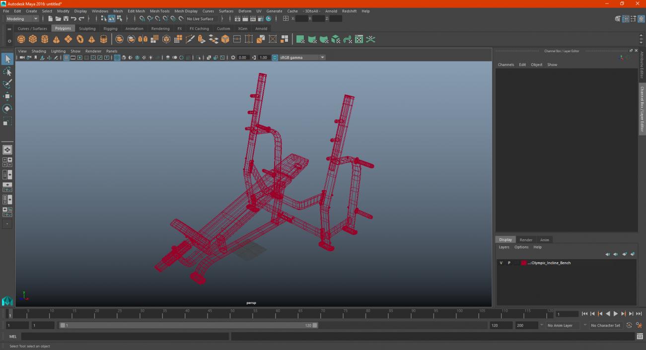 3D Olympic Incline Bench