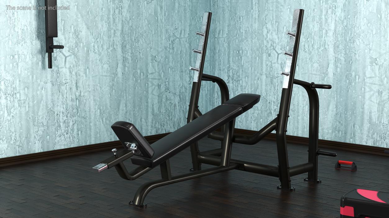 3D Olympic Incline Bench