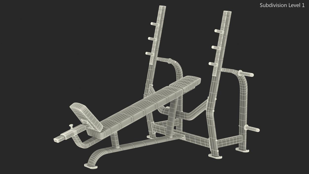 3D Olympic Incline Bench