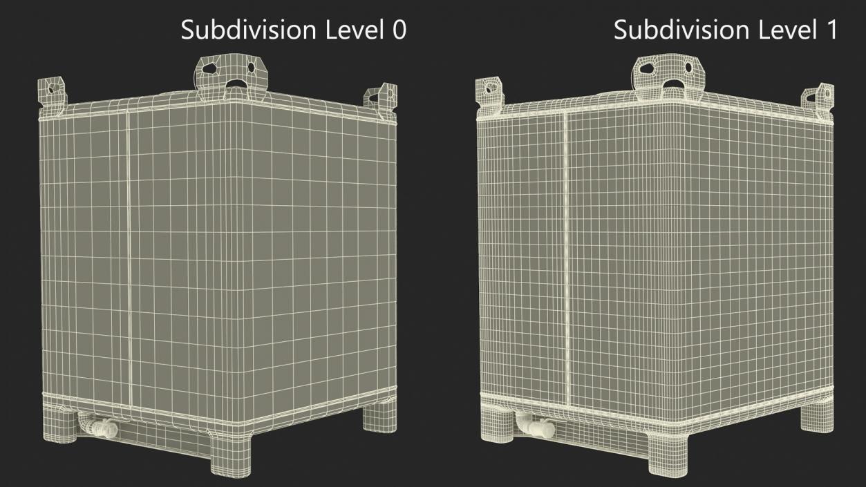 3D Stainless Steel IBC Container Cube 350gal