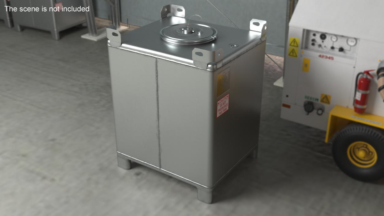 3D Stainless Steel IBC Container Cube 350gal