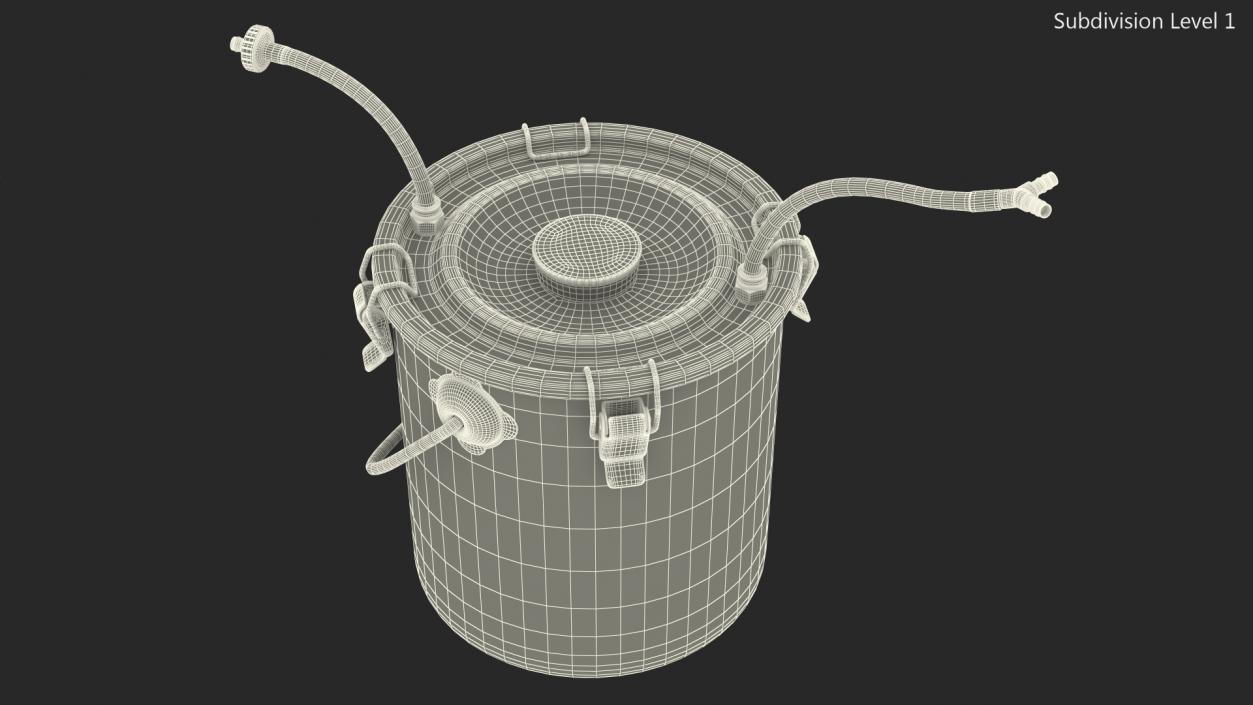 3D model Milking Bucket Stainless Steel