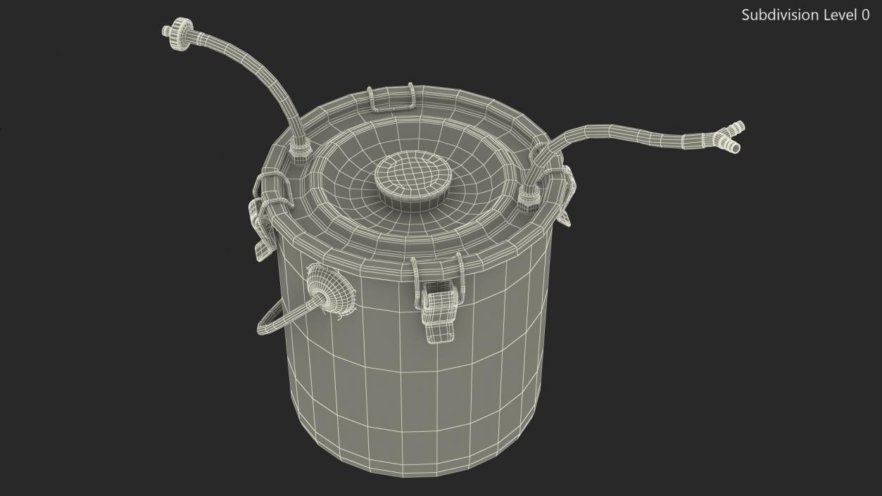 3D model Milking Bucket Stainless Steel