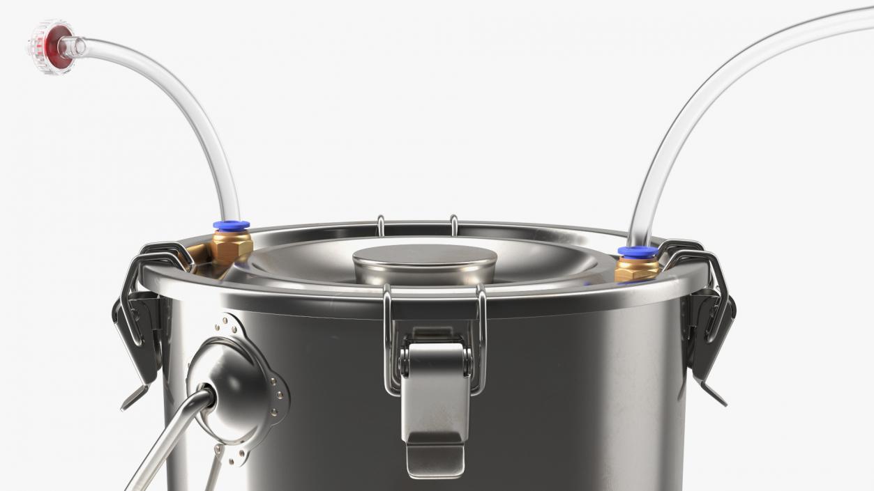 3D model Milking Bucket Stainless Steel