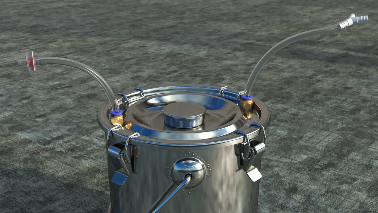 3D model Milking Bucket Stainless Steel