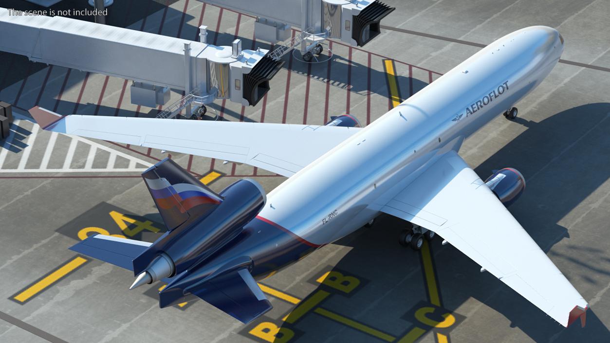 3D McDonnell Douglas MD11 Tri Jet Airliner Aeroflot model