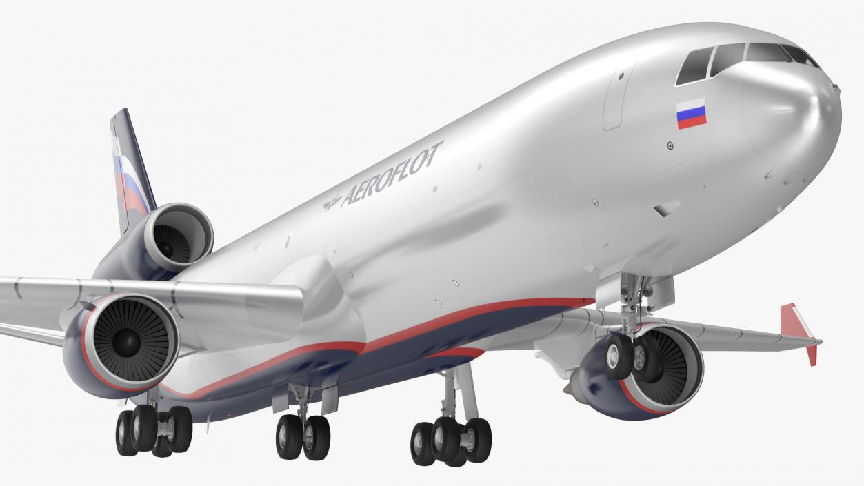 3D McDonnell Douglas MD11 Tri Jet Airliner Aeroflot model