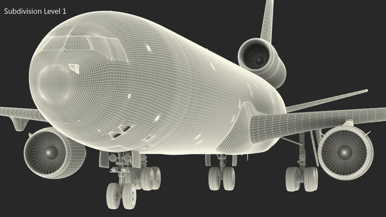 3D McDonnell Douglas MD11 Tri Jet Airliner Aeroflot model