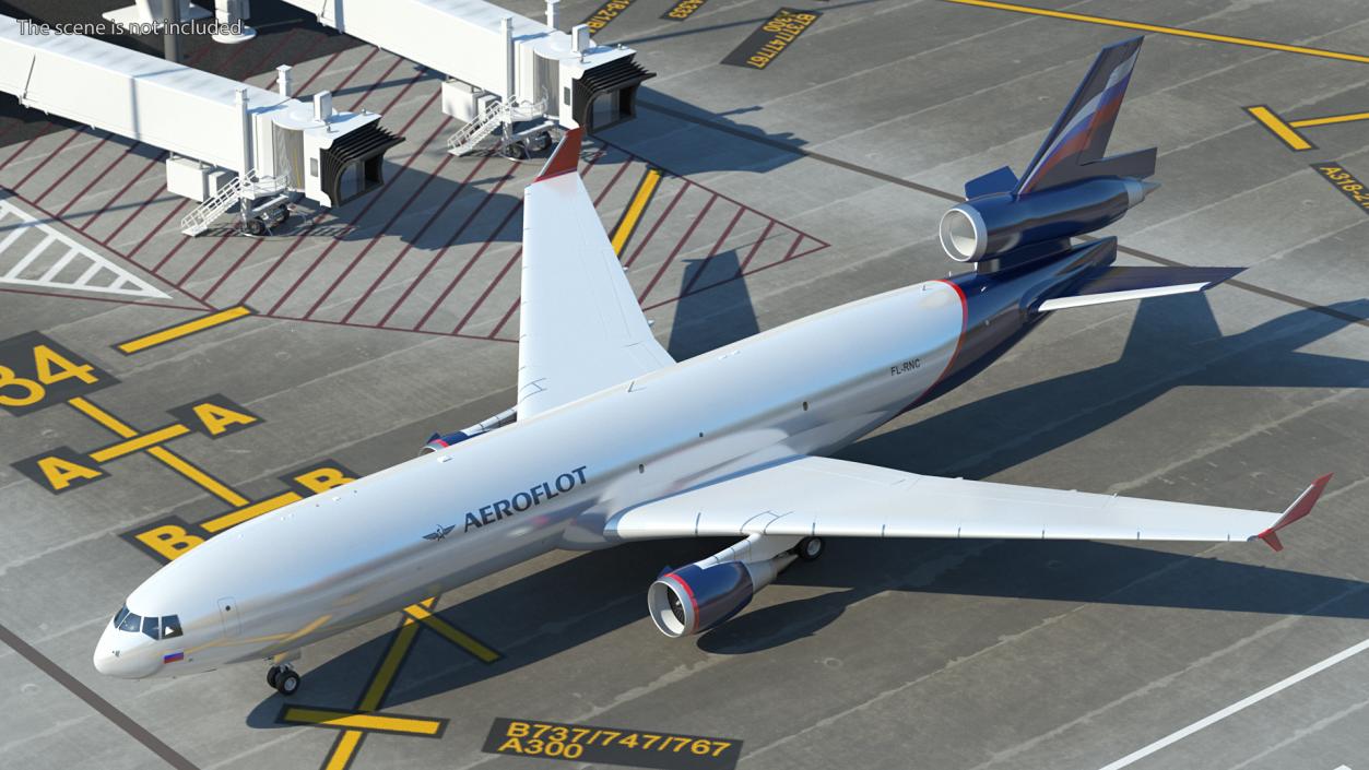 3D McDonnell Douglas MD11 Tri Jet Airliner Aeroflot model